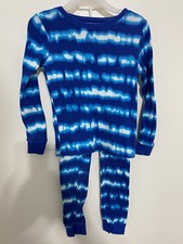 Wonder Nation Blue Striped Tie Dye Pajamas Size 6