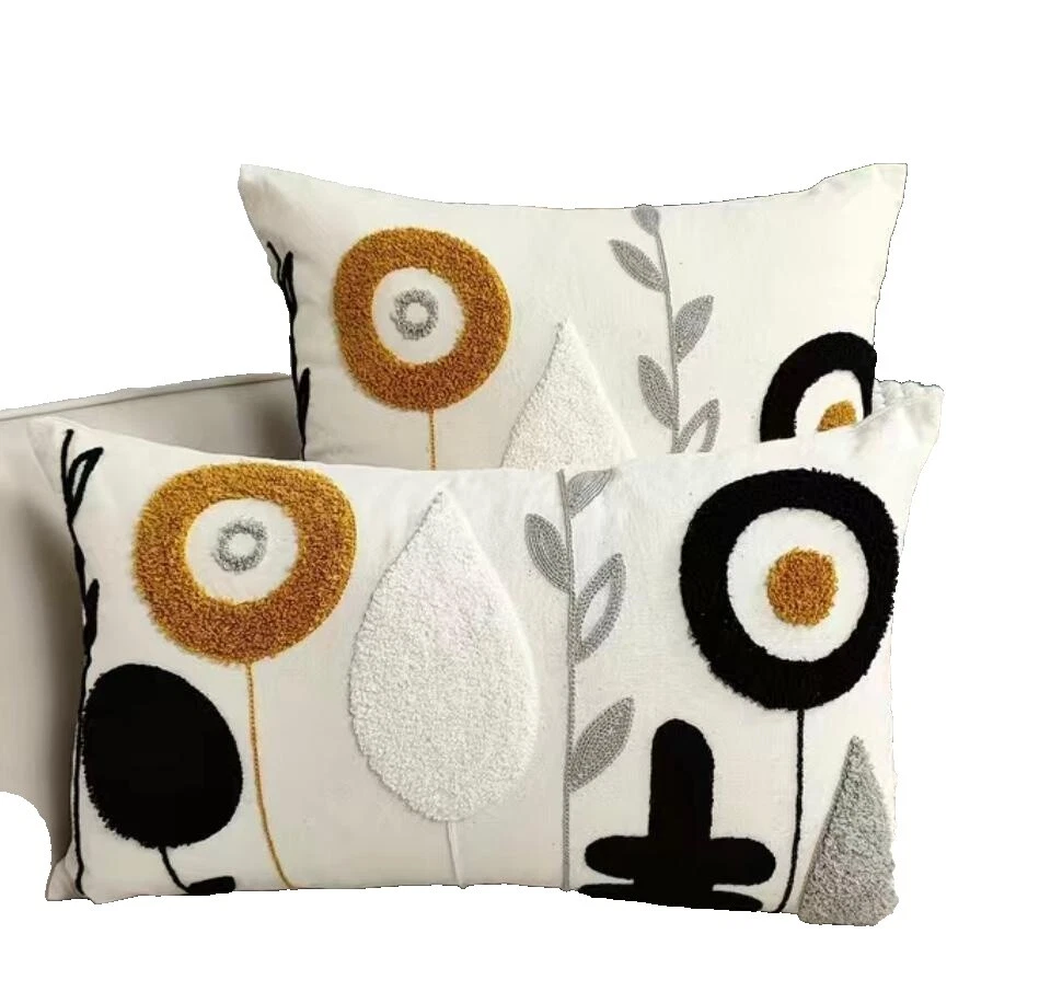 100% algodón bordado fundas de almohada