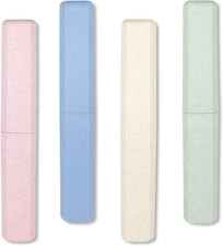 4 Packs Portable Travel Toothbrush Case, Breathable Plastic Toothbrush Holder fo