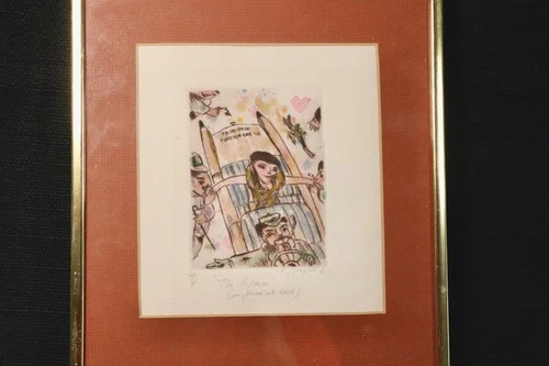 Limited Edition of 80, Water Colour Block Print by P. Jacques 85' ", The Actiers