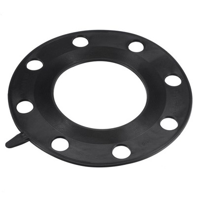 Rubber Flange Gasket Full Face for 4'' DN100 Pipe 8 Bolt Holes Black Flat Washer