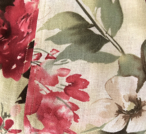 VTG R.Q.T Linen Cotton Midi Skirt Plus Sz 18 Floral Cottage Swing Tulip Feminine - Picture 11 of 11