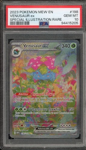 Pokemon Venusaur ex 151 MEW EN Special Illustration Rare #198 PSA 10 Gem Mint