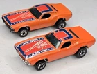 Hot Wheels 1982 Blackwall Dixie Challenger 426 Hemi Vintage Orange Lot Of 2
