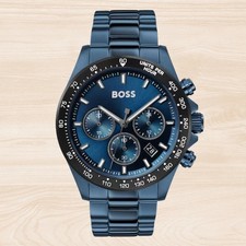 Hugo Boss HB1513758 Hero Blue Dial Stainless Steel Men’s Chronograph Watch
