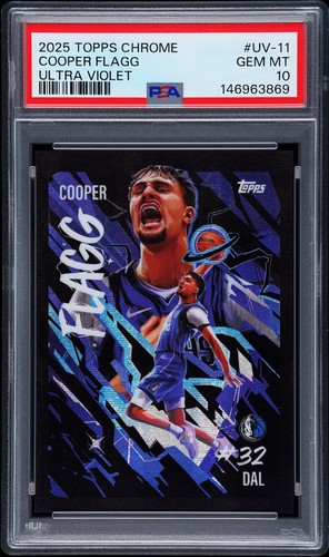 Cooper Flagg #UV-11 card from 2025 Topps Chrome Ultra Violet All-Stars