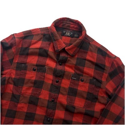 Ralph Lauren RRL Red Buffalo Plaid Work Shirt Cotton Check M