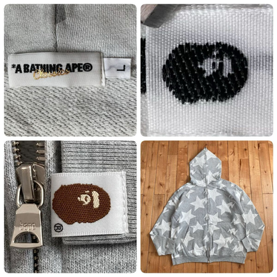 BAPE Sta Full Zip Hoodie a bathing ape star BAPESTA NIGO Size L | eBay