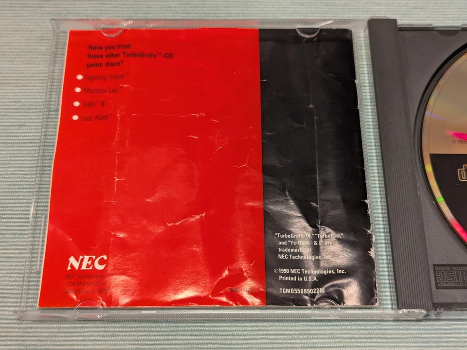 Ys Books I & II TurboGrafx 16 CD version also works w/ TurboDUO (1990) Authentic - Image 4 of 4
