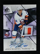 2021 Upper Deck SP Game Used Purple Memorabilia /25 Jean-Gabriel Pageau #99 Auto