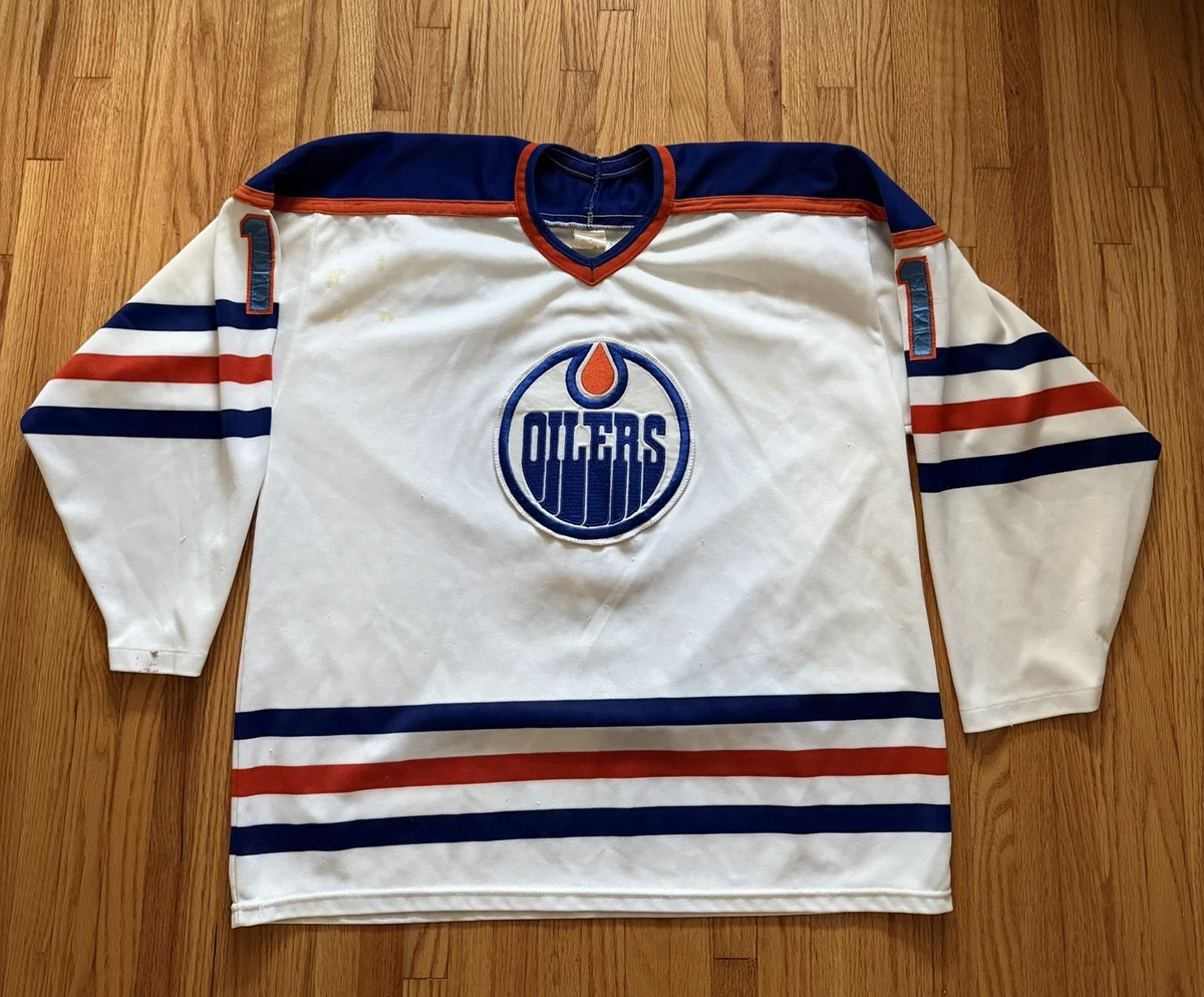 Maillot De Hockey Vintage Edmonton Oilers Années 80, Homme Taille L, Bleu - Cooper