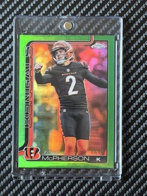 2025 Topps Chrome - Evan McPherson #64 Green Refractor /99 Cincinnati Bengals