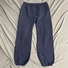 Vintage 60s Blank Navy Blue Sweatpants Size M 28 Waist READ Drawstring Gusset