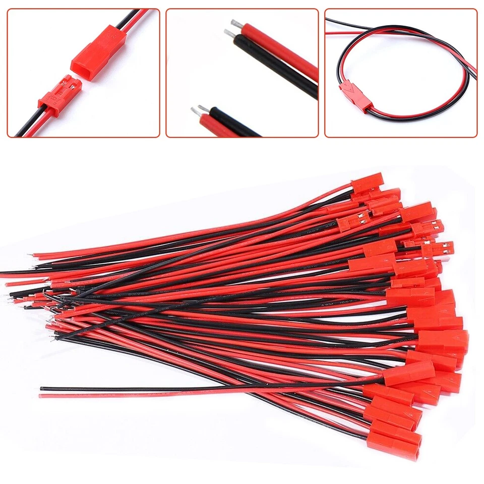 20Set Wire Cable For JST Plug 2-Pin Male Female Connector RC Lipo Battery - Image 2 of 4