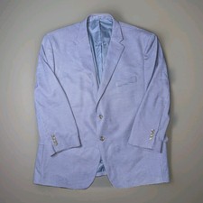 Jos A Bank Traditional Fit Sport Coat Blazer Houndstooth Navy 48L