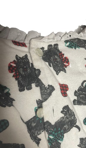 Vintage Lanz Of Salzburg Nachthemd XL Flanell Eileen West selten Scottie Hund 80er - Bild 9 von 12