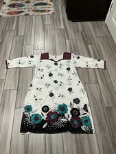 Polyester Flower salwar kameez with dupatta Set, 44 Bust, 38 Long, Long Sleeve