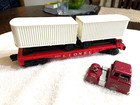 LIONEL 6430/6431 FLATCAR with VANS and MIDGE TRACTOR, VG+/EX- Condition — photo 2