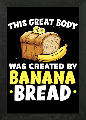 Gerahmtes Wandbild Poster Leinwanddruck Bild Bananenbrot Bäckerei