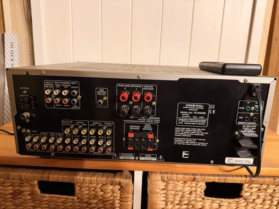 Onkyo TX-SV545 AV Control Surround Receiver mit Fernbedienung - Silber - Bild 2 von 4