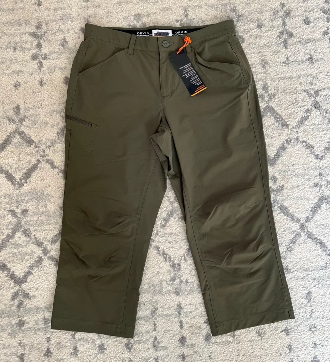 Pantalon De Randonnée Femme Orvis Taille 6 – Bleu, Nylon Stretch, Poches Cargo, Taille 32
