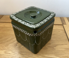 Antique Rare The Cube Teapot Arthur Wood 1920's USA Patent Green Teapot