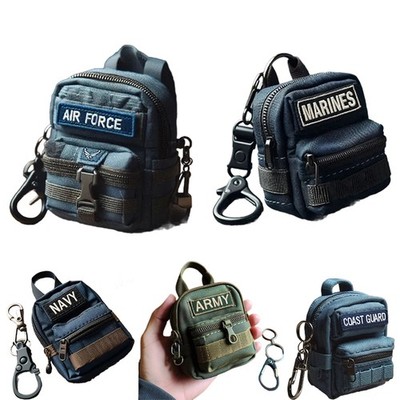 Mini Cloth Backpack Keychain Multipurpose Coin Purse Key Bag Outdoor Accessories