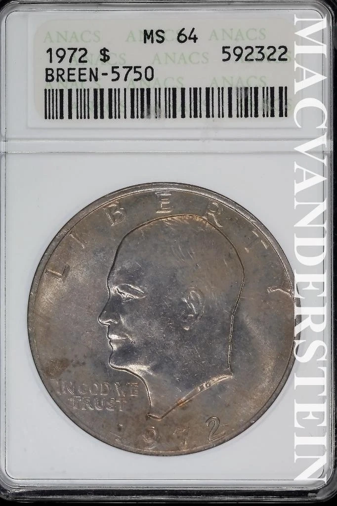1972 Grade MS 64 Eisenhower US Dollars (1971-1978) for sale | eBay