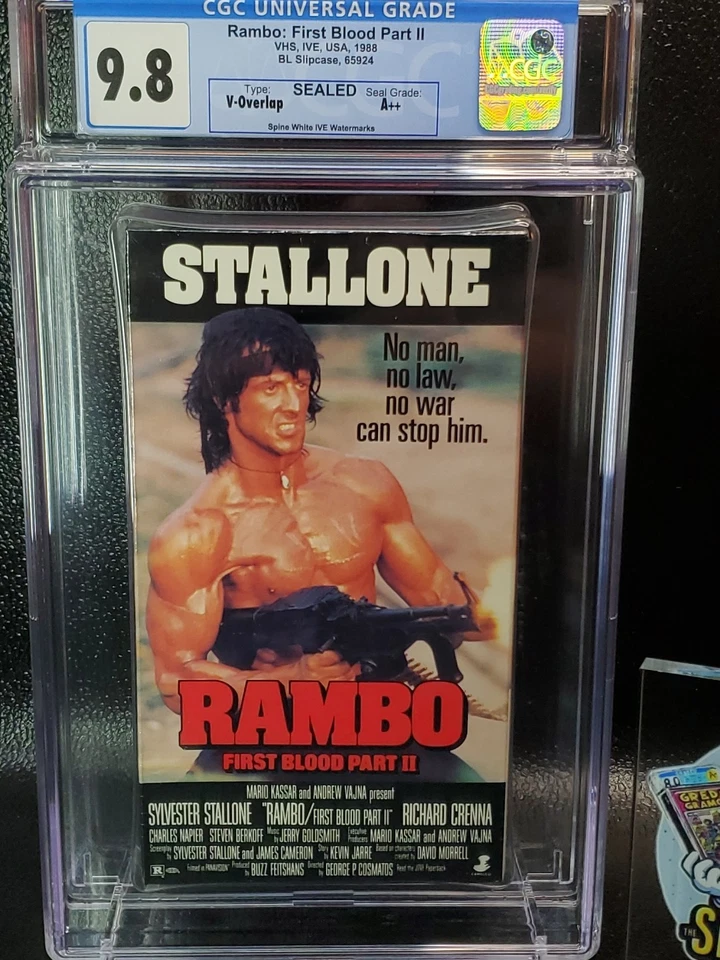 Rambo Frist Blood Part 2 (VHS 1988) IVE, CGC Graded (9.8-A++) RARE!!! - Image 2 of 4