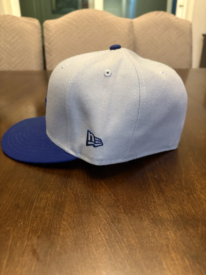 New Era 59Fifty Los Angeles Dodgers Fitted Cap Grey/blue 50th Anniversary Patch - Image 2 of 4