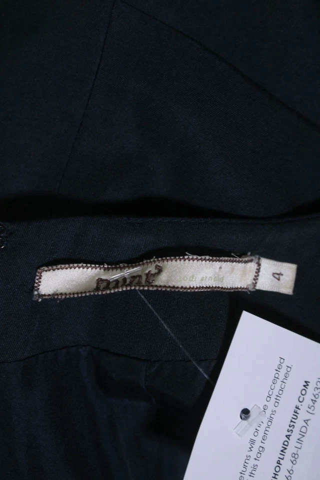 Como Nuevo Mini Vestido Para Mujer Cuello Redondo Mangas Cortas Línea A Verde Azulado Talla 4 Foto 4 de 4