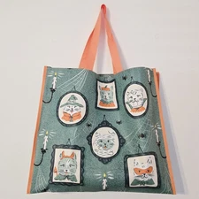 Cats Cat Pictures Picture Frames Collage Candles Halloween Tote Bag TJMaxx 