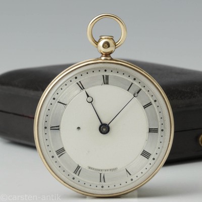 Breguet, Horloger de la Marine Royale, 18k gold pocket watch ¼ Repeater 1829