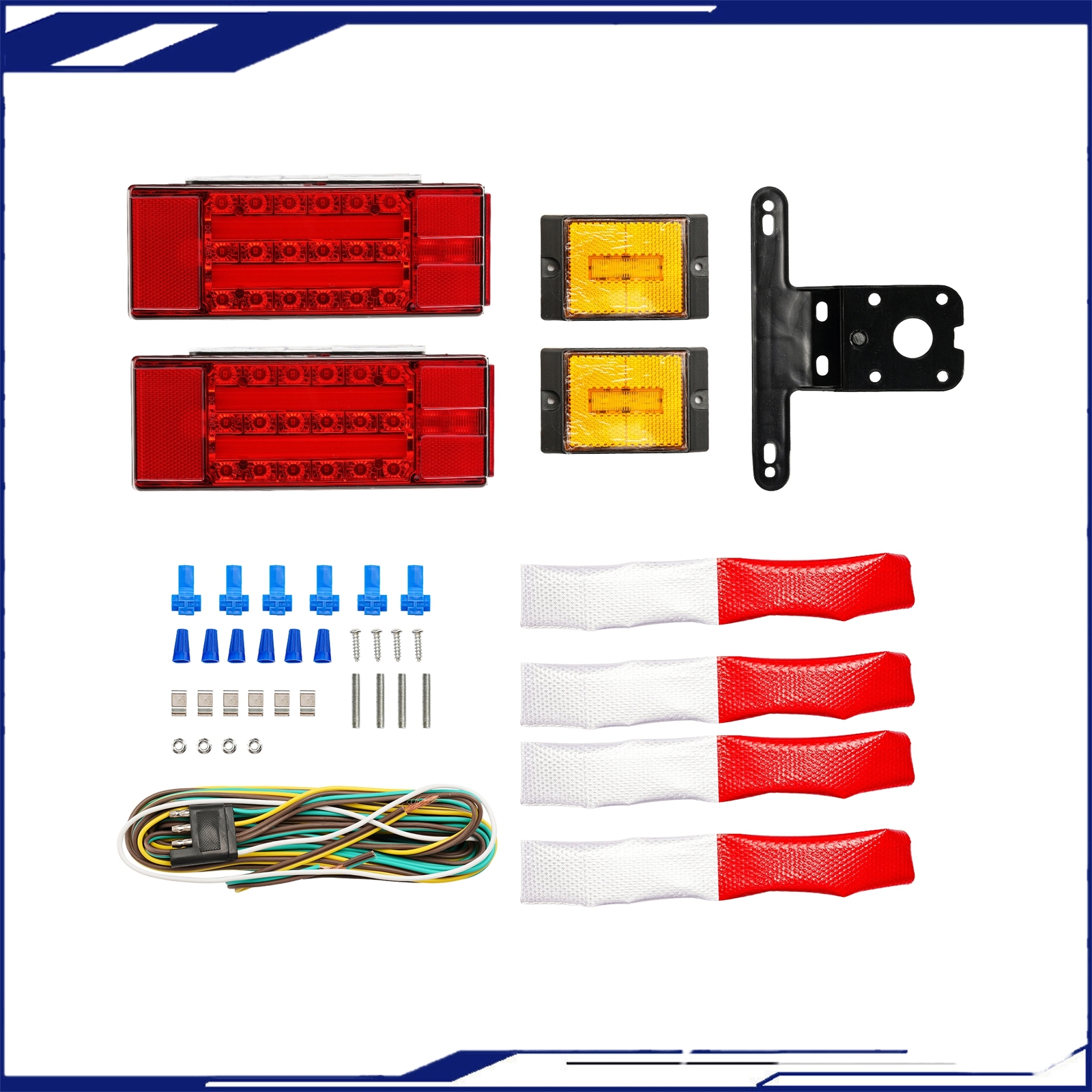 Rectangular Steering Brake Light Trailer Truck with Side Light for Campers