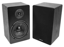 2) Rockville RockShelf 68B 400w Black 6.5" Home Theater Bookshelf Speakers/8 Ohm