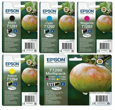 Original Epson T1291 T1292 T1293 T1294 T1295 Tintenpatronen für WF3530dwf SET