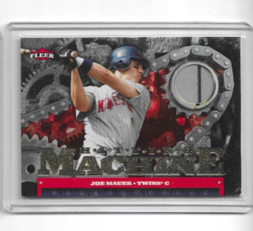 2007 Ultra Fleer JOE MAUER - Hitting Machine Game Worn Jersey - MINNESOTA TWINS