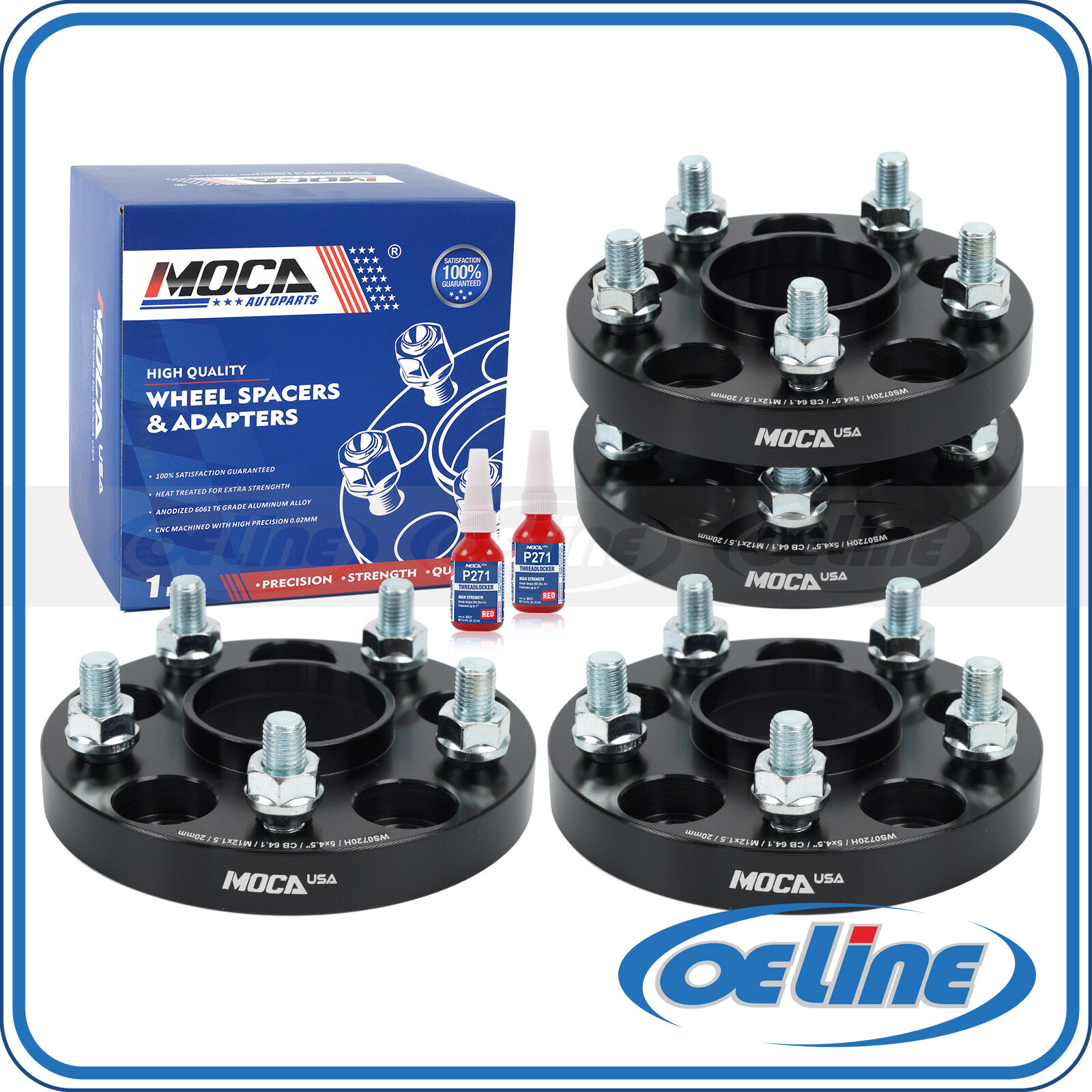2pc 25mm Wheel Spacers ¦ 5X114.3 (5X4.5) Hubcentric ¦ 70.1 CB ¦ 12x1.5 Black