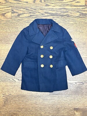 Old Navy Boys Pea Coat VTG Rothschild Kids Sailor Style Pea Coat