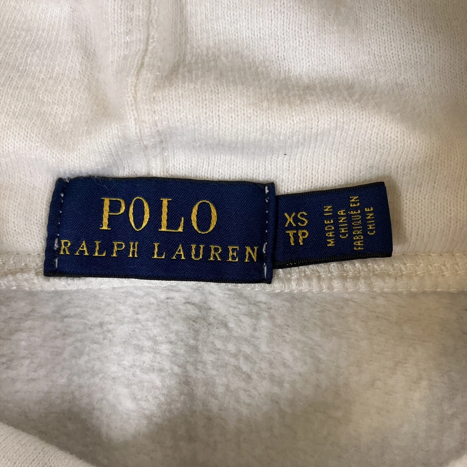Polo Ralph Lauren Sudadera Mujer XS Blanco Cuello Alto Polar Pullover Poni Foto 4 de 4