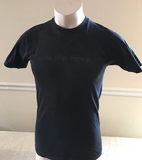 "Code Ship Repeat" Black T-Shirt American Apparel Men's Small Made in USA