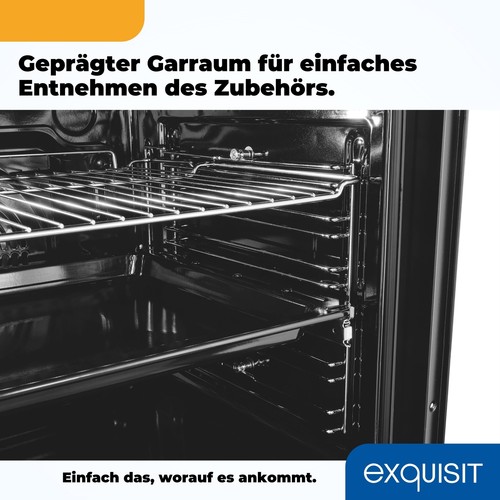 Exquisit Einbaubackofen EBE278-H-020 schwarz | EEK: A | 75 L | Heiß- & Umluft - Bild 9 von 10