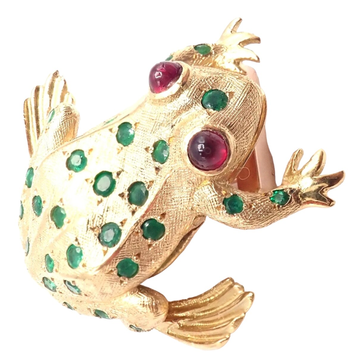 Tiffany Vintage ピンバッジ Vintage! Tiffany & Co. France 20k Yellow Gold Ruby Emerald