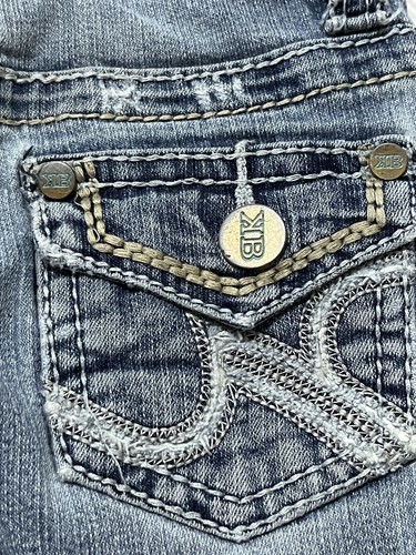 Karma Blue Girls Kids Denim Jeans Blue Distressed Size 4 Adorable - Picture 7 of 7