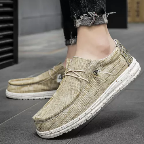 Mocassini uomo slip-on in tela sneakers casual scarpe da barca leggere passeggio - Foto 22 di 25