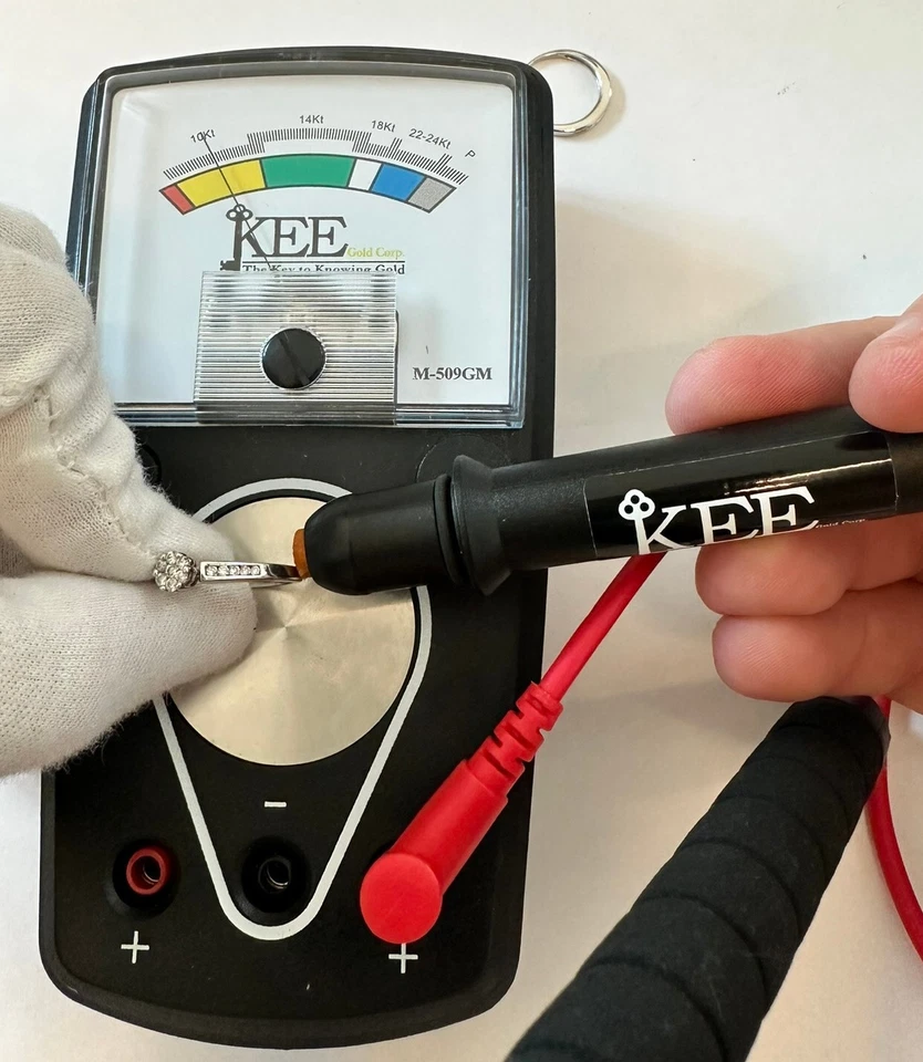 Anillo de compromiso de diamantes naturales de 1/2 quilate conjunto nupcial alianza de oro blanco de 10 quilates Foto 4 de 4