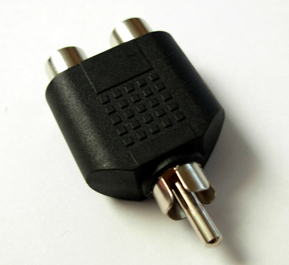 2x Adaptateur audio RCA male vers double RCA femelle Adapter male to dual female - Photo 2/4