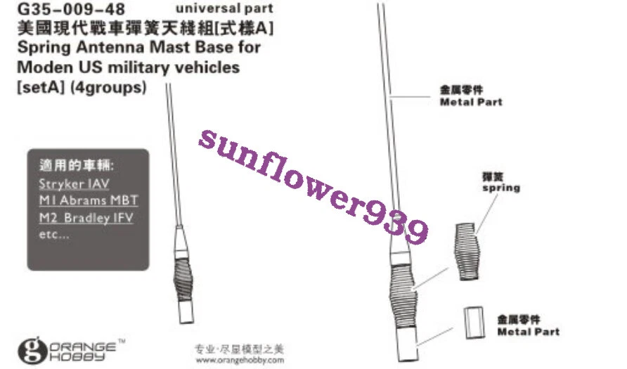Orange Hobby 1/35 G35-009 Spring Antenna Mast Base for Modern US military - Image 4 of 4