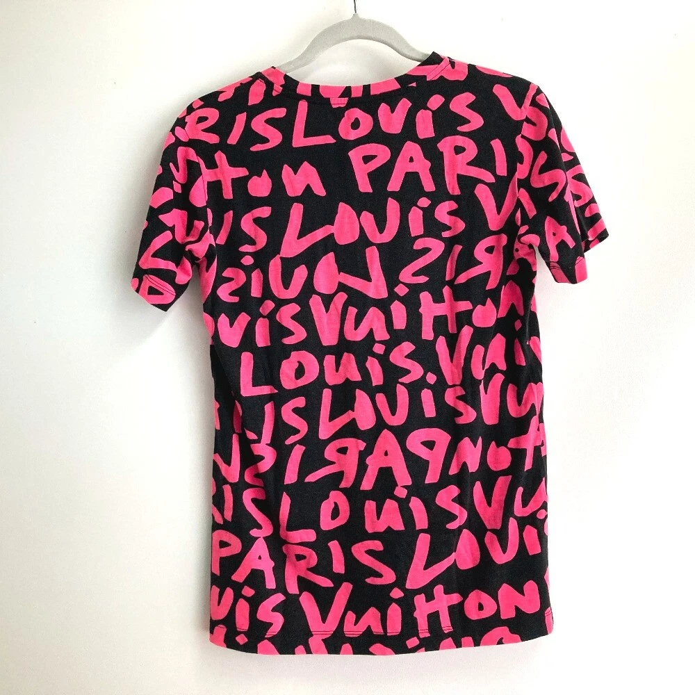 LOUIS VUITTON Graffiti Steven Splaus Short Sleeve Shirt Cotton Men