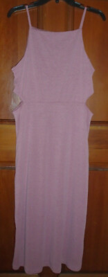 knee length dresses for ladies Rent Topshop Two Tone Midi Slip Dress In Blush Pink